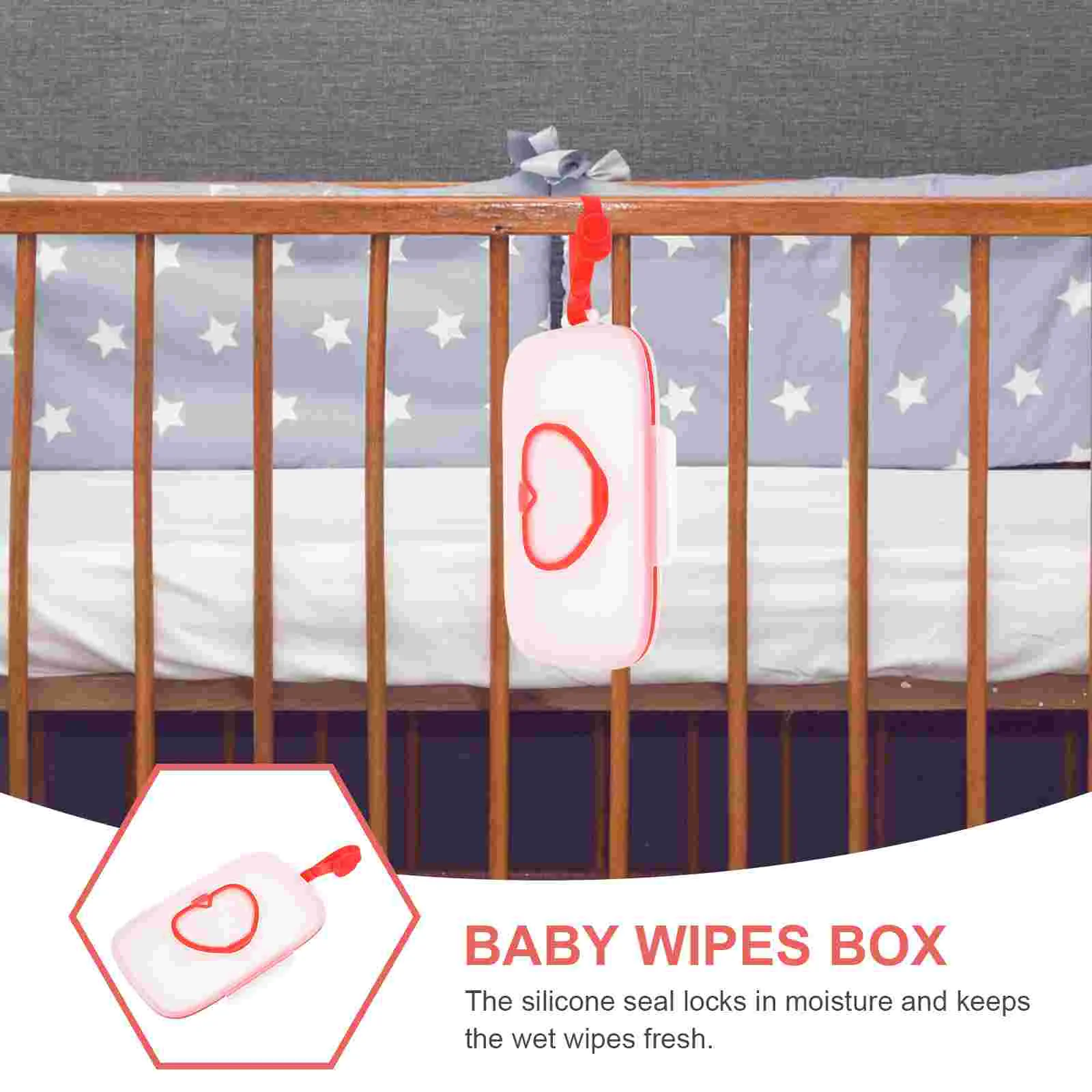 Love Wet Tissue Box Baby Cribs Portable for Wipes Holder Stroller Case Pp Plastic Convenient