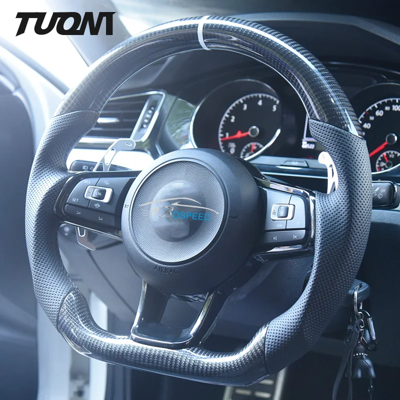 

Suede Forged Carbon Fiber LED Steering Wheel For Volkswagen VW Golf Golf 7 5 6 8 R GTI MK7 MK5 MK6 MK3 Passat B5 GTE Polo