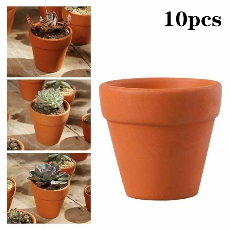 10Pcs Mini Clay Ceramic Flower Pot Cute Cactus Succulent Nursery  Pots Garden Flower Plants Pots Home Craft Table Decoration