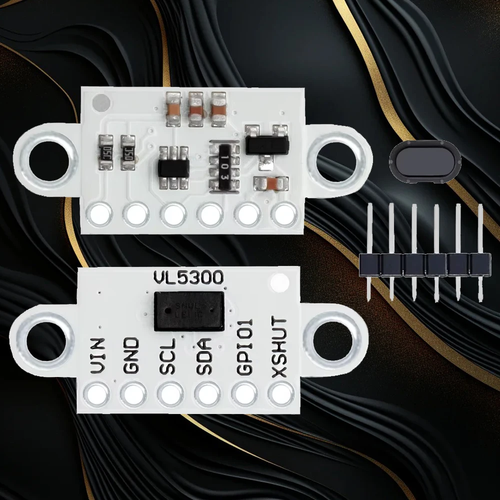 1PC VI5300 4M Laser Distance Sensor Module for Arduino: Compatible with VL53L0X/VL53L1X (Drop-in Replacement) with Protective Co