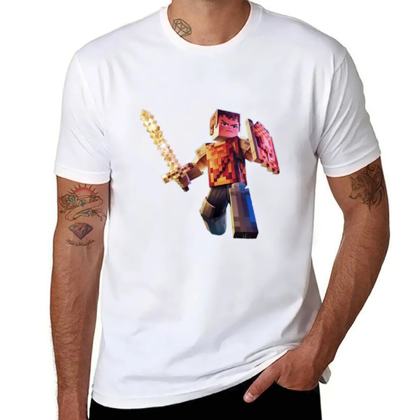 

Pixel Warrior T-Shirt man tshirt t shirts for man graphic funny T-Shirt