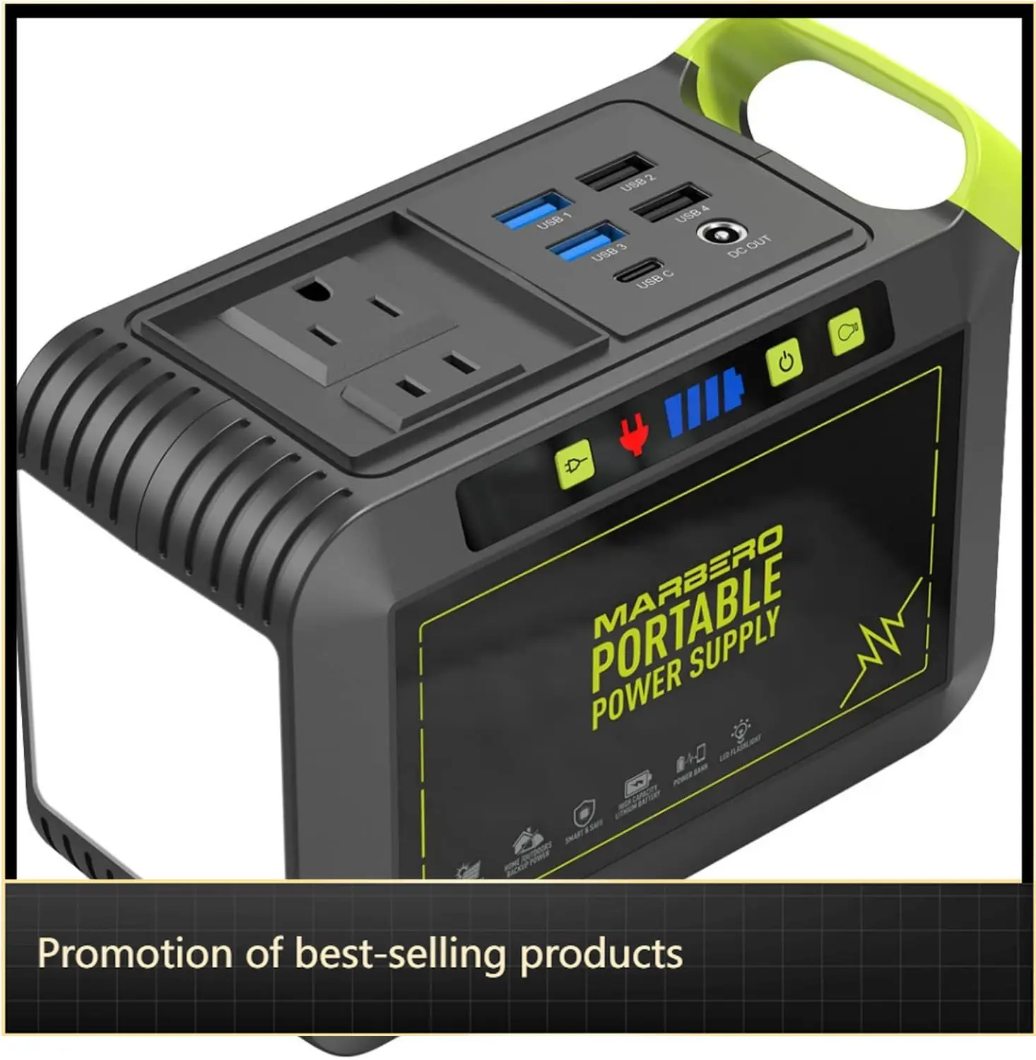 

Portable Power Station Camping Lithium Battery Solar Generator Fast Charging Ac Outlet 120W Peak Power Bank Solar Panel Optional