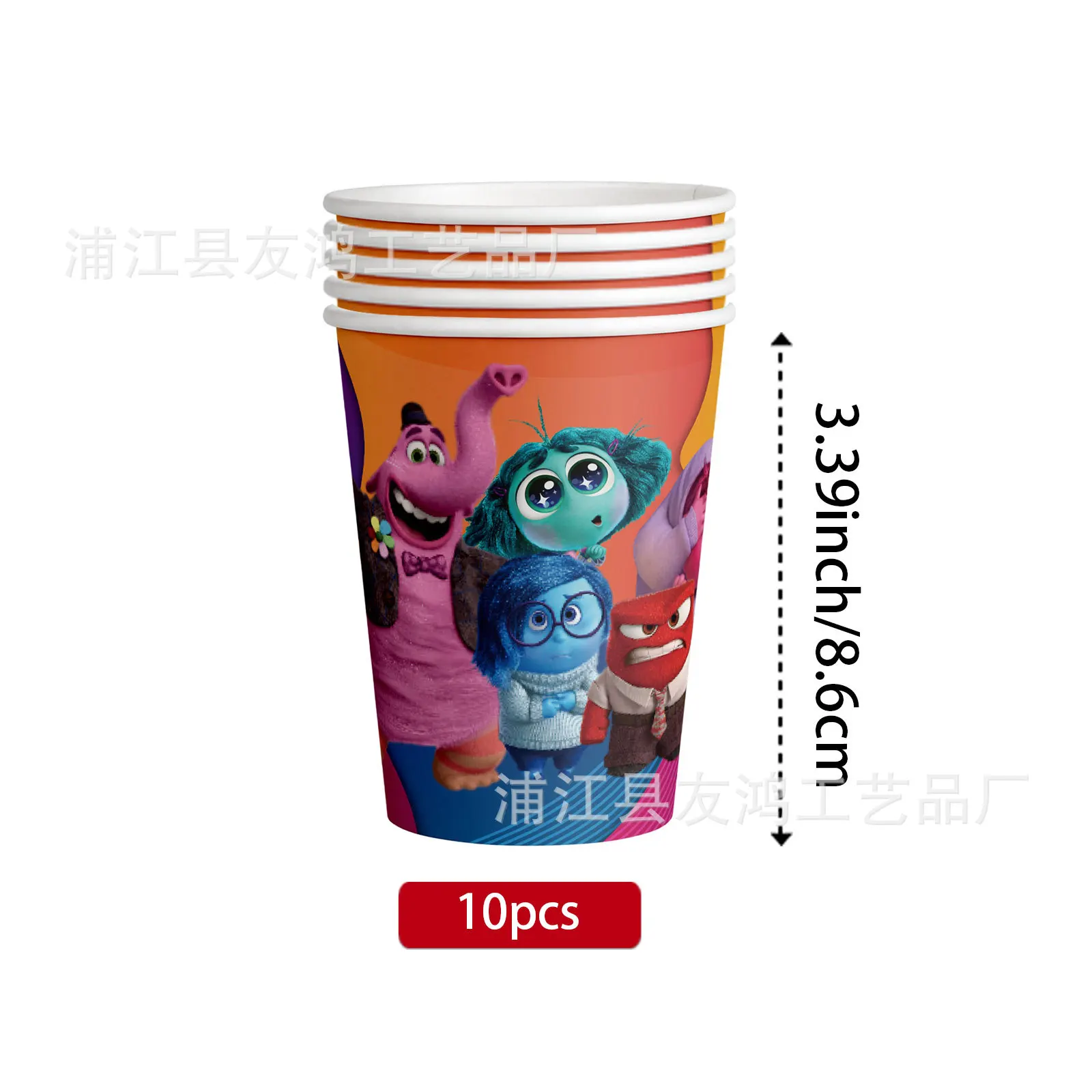 Disney Inside Out 2 Birthday Decorations Joy Anxiety Cartoon Anime Party Balloons Tableware Plate Napkin Decor For Children