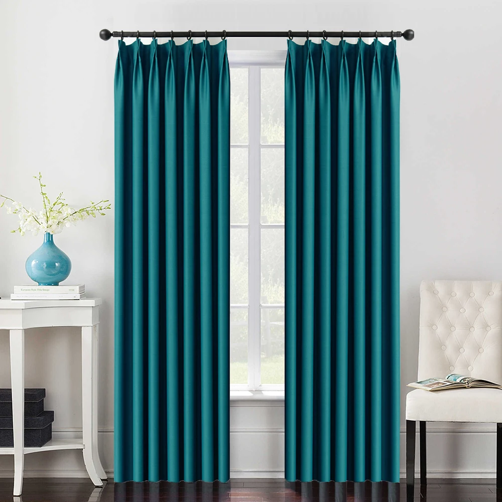 Both Sides 100% Polyester Blackout Curtains For Living Room Bedroom Kitchen Treatment Blinds Drapes Window Curtains Customize