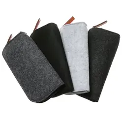 Cheap Wholesale Wool Felt Cloth Zipper Portable Glasses Case Bag Sunglasses Case Box Soft Portatives Protector Eyeglasses Pouch