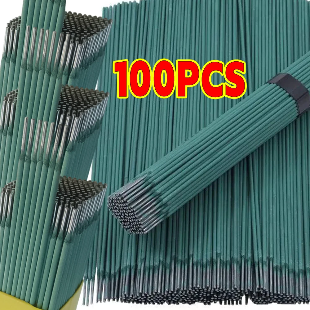 10-100 قطعة العالمي الأخضر لحام القطب لحام أسلاك قضيب درجة حرارة منخفضة سهلة تذوب الكربون الصلب محفور سلك قضيب الأنابيب لحام