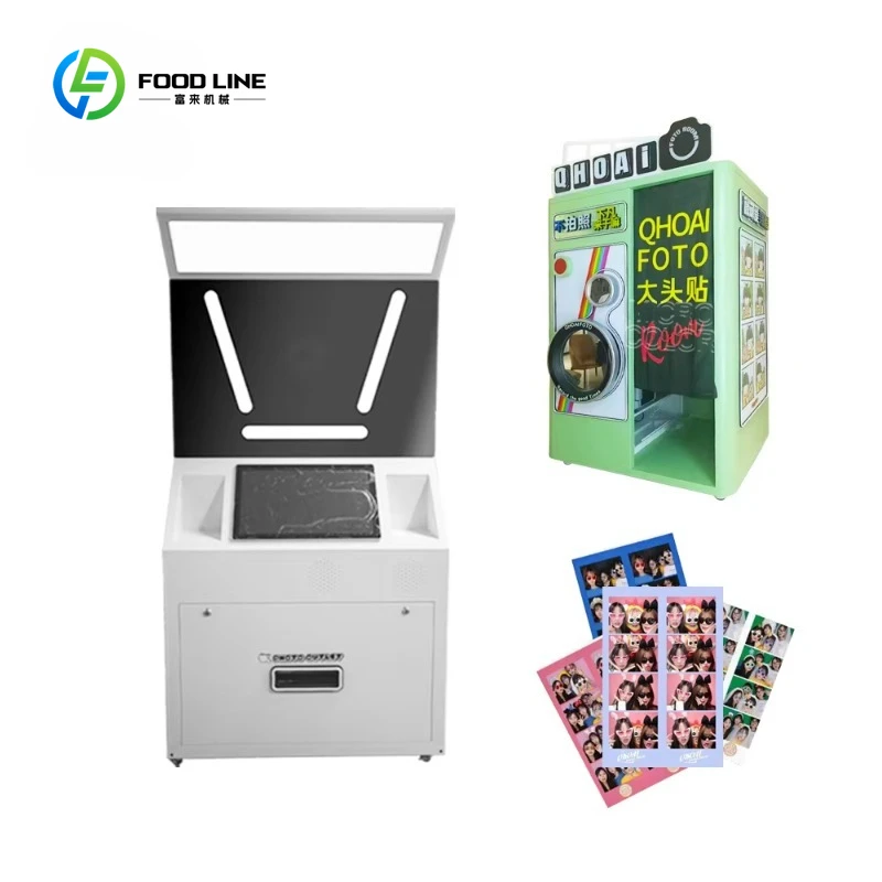 Customized Self-Service Digital Photo Developing Kiosk Instant Print Selfie Photo Booth Vending Machine with DSLR