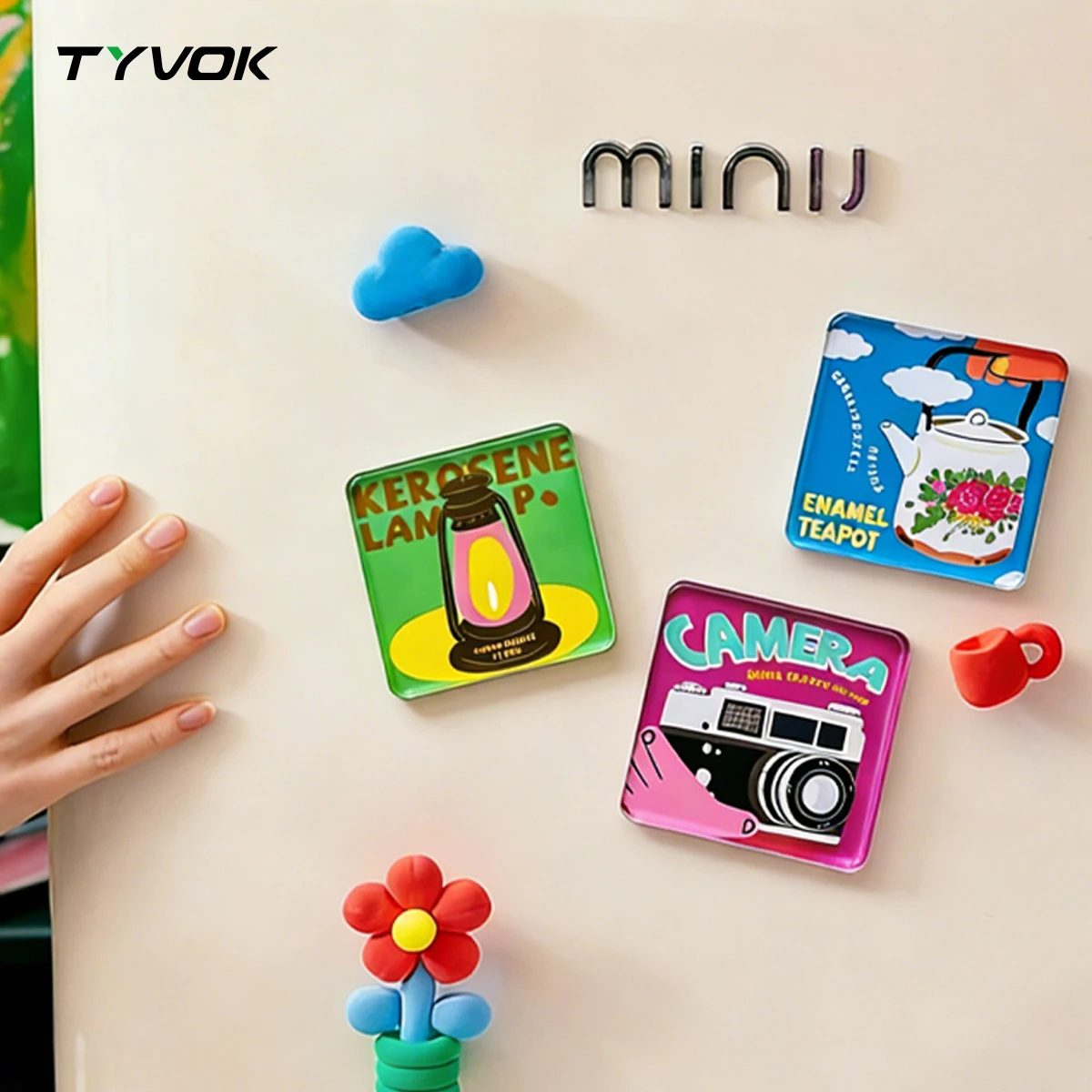 

Tyvok 3/5/10 DIY холодильник с магнитным всасыванием, высокая прозрачность, акриловое украшение для дома, подарок, квадратная круглая форма сердца