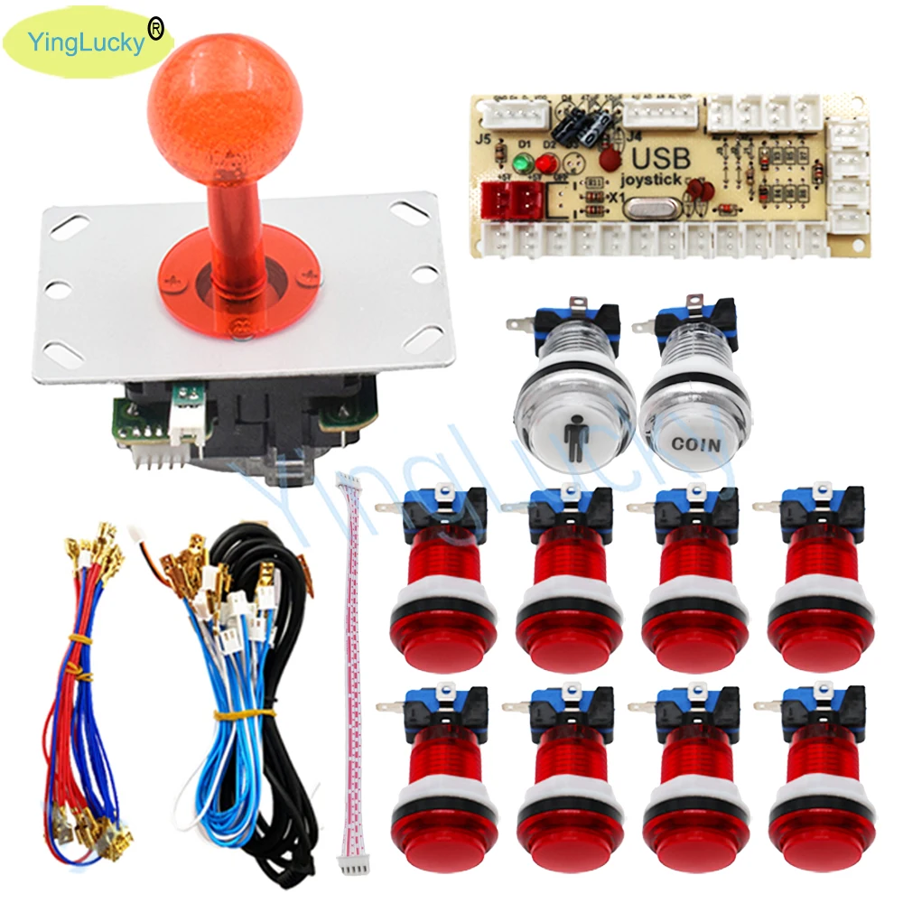 Imagem -03 - Kit Joystick Arcade com Codificador Usb Led Joystick Botão Zero Delay Raspberry pi pc Ps2 Ps4 Jogador