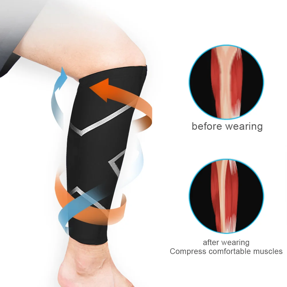 Calf Compression Sleeves,Footless Compression Socks Without Feet.Shin Splints,Varicose Vein Treatment for Legs&Pain Relief