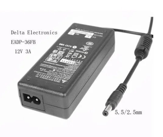 Delta Electronics EADP-36FB B, 12V 3A, Barrel 5.5/2.5mm, 2-Prong Power Adapter