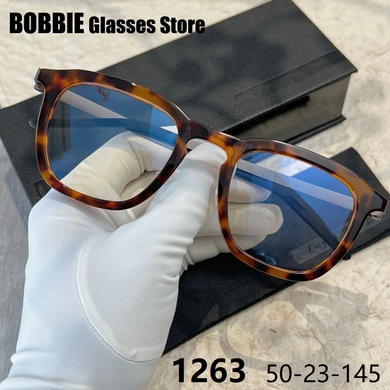 

Denmark Brand Eyewear Frame Men 1263 Fashion Vintage Square Titanium Acetate Eyeglasses gafas Decorative Glasses Computer Read