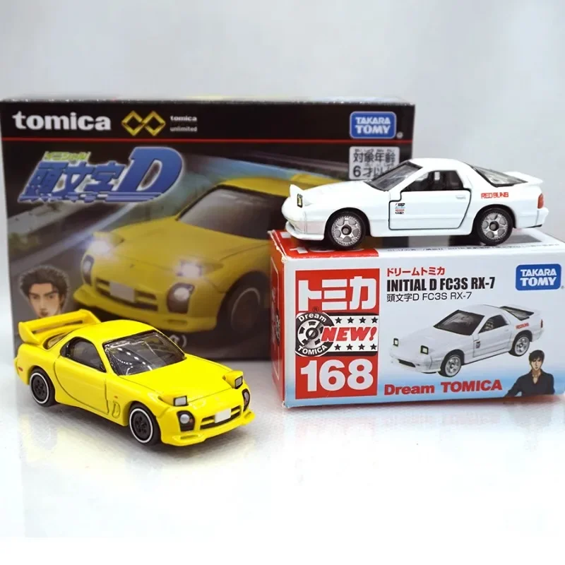 TAKARA TOMY TOMICA authentic simulation unlimited 12 first text d Takahashi Keisuke rx-7 alloy model car children's toy car