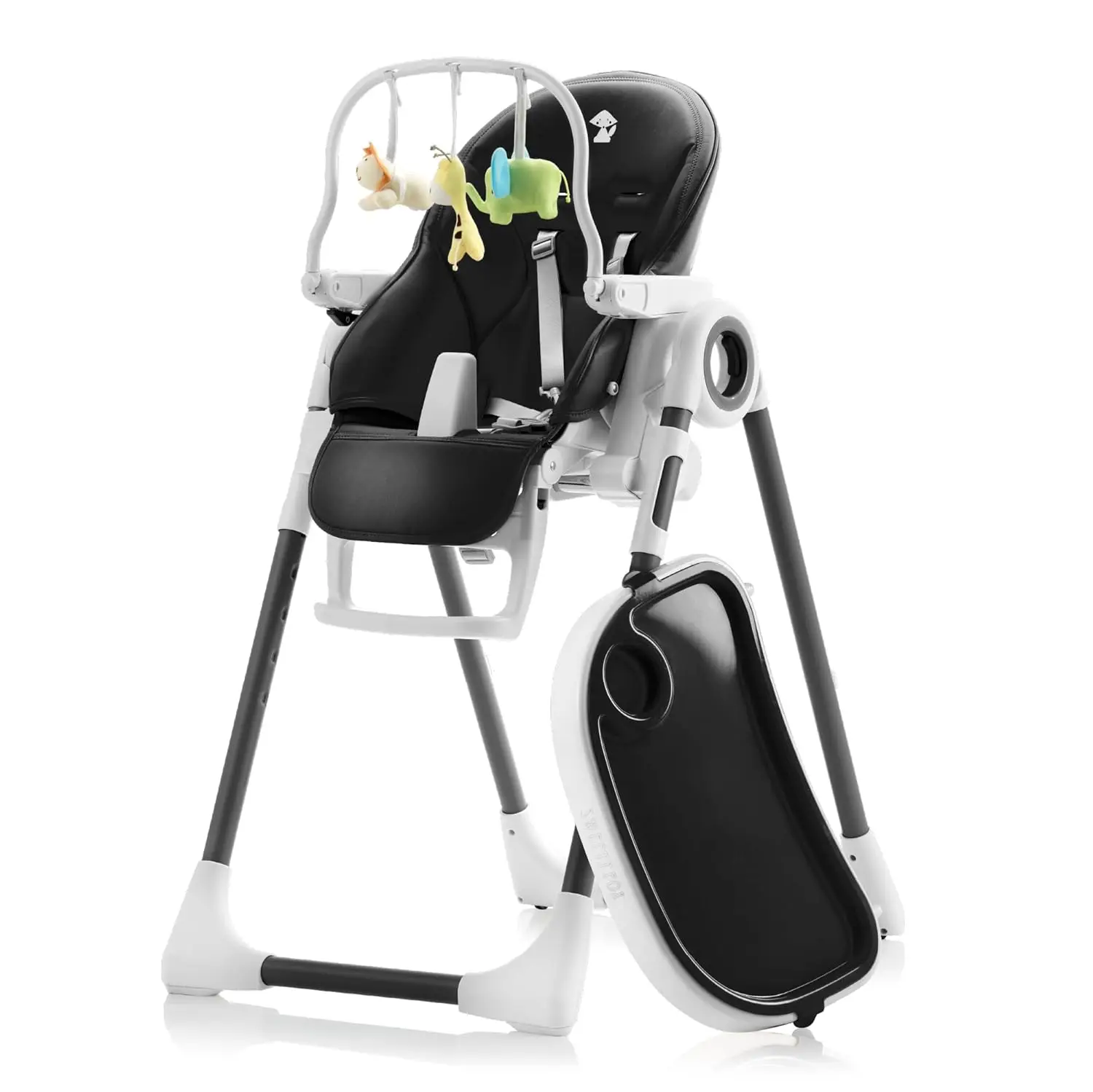 Baby High Chair Adjustable to 7 Different Heights - Black Baby Chair -  para Comer  High Chairs for Babies and Toddlers