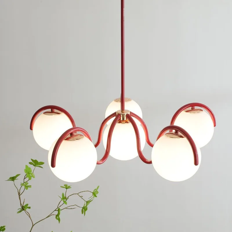 Cream wind ancient Bauhaus magic beans French living room chandelier modern