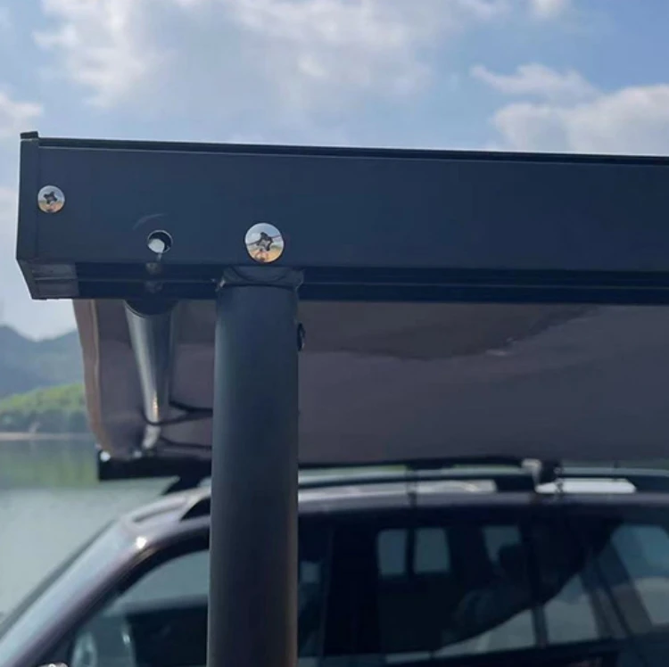 4x4 على الطرق الوعرة مظلة ألومنيوم قابلة للسحب مع شريط إضاءة LED 2000x2500 مللي متر خيمة مظلة السيارة مصنوعة من قماش أكسفورد للتخييم