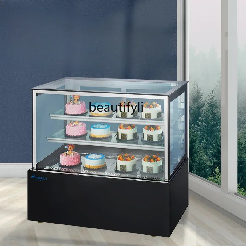 Right Angle Air Cooled Cake Cabinet Mousse Dessert West Point Refrigerated Display Cabinet Small Fruit Cooked Food