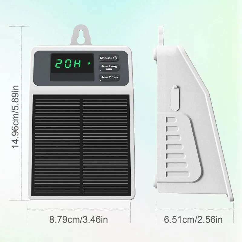 Outdoor Garden Solar Automatic Drip Irrigation Kit Timer Modes Smart Watering System For Vacation& Busy Plant Lover
