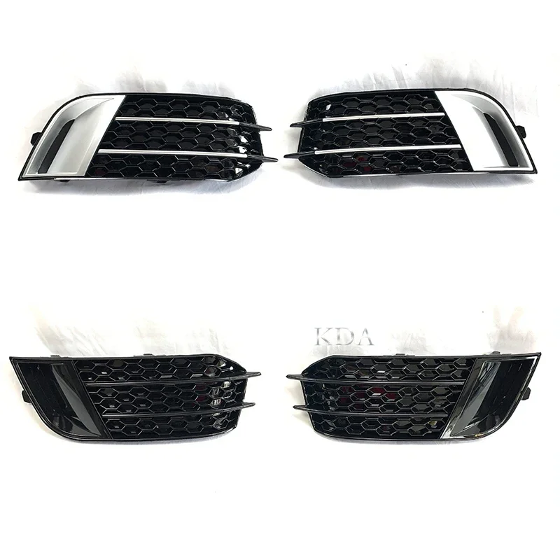 2pcs Auto Left Right Front Bumper Honeycomb Fog Light Grille Grill Cover For Audi A1 8X 2010 2011 2012 2013 2014