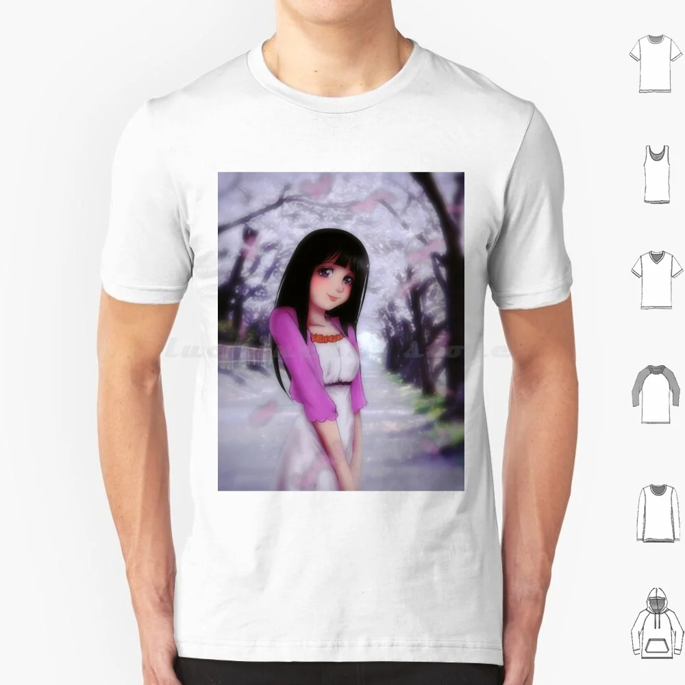 Chitanda T Shirt Big Size 100% Cotton Fanart Anime Colorful Chitanda Sakura Beautiful