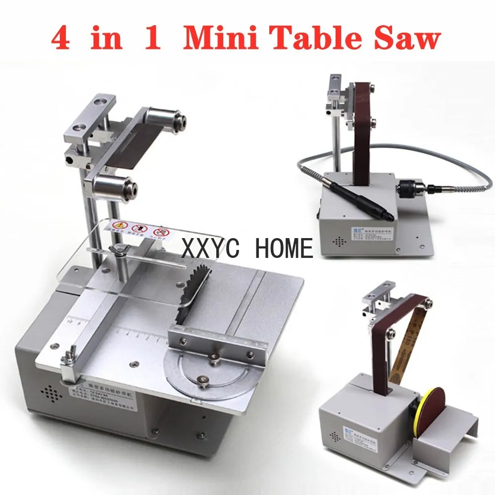 Electric Belt Sander Mini Ponceuse Multi-function Cutting Machine Table Saw DIY Woodworking Desktop Sanding Grinding Machine