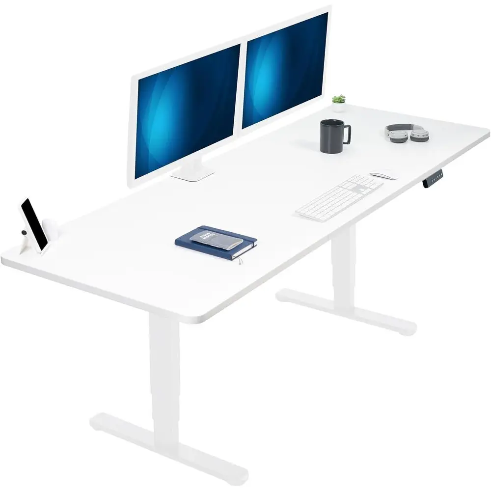 Dual Motor Electric Standing Desk, 83x30, 220 lbs Capacity, Adjustable Height, Deep Table Top, Memory Function