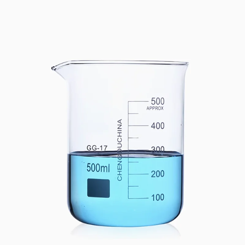 Vaso bajo de vidrio graduado con alto contenido de borosilicato 50 100 150 250 400 500 800 1000ml