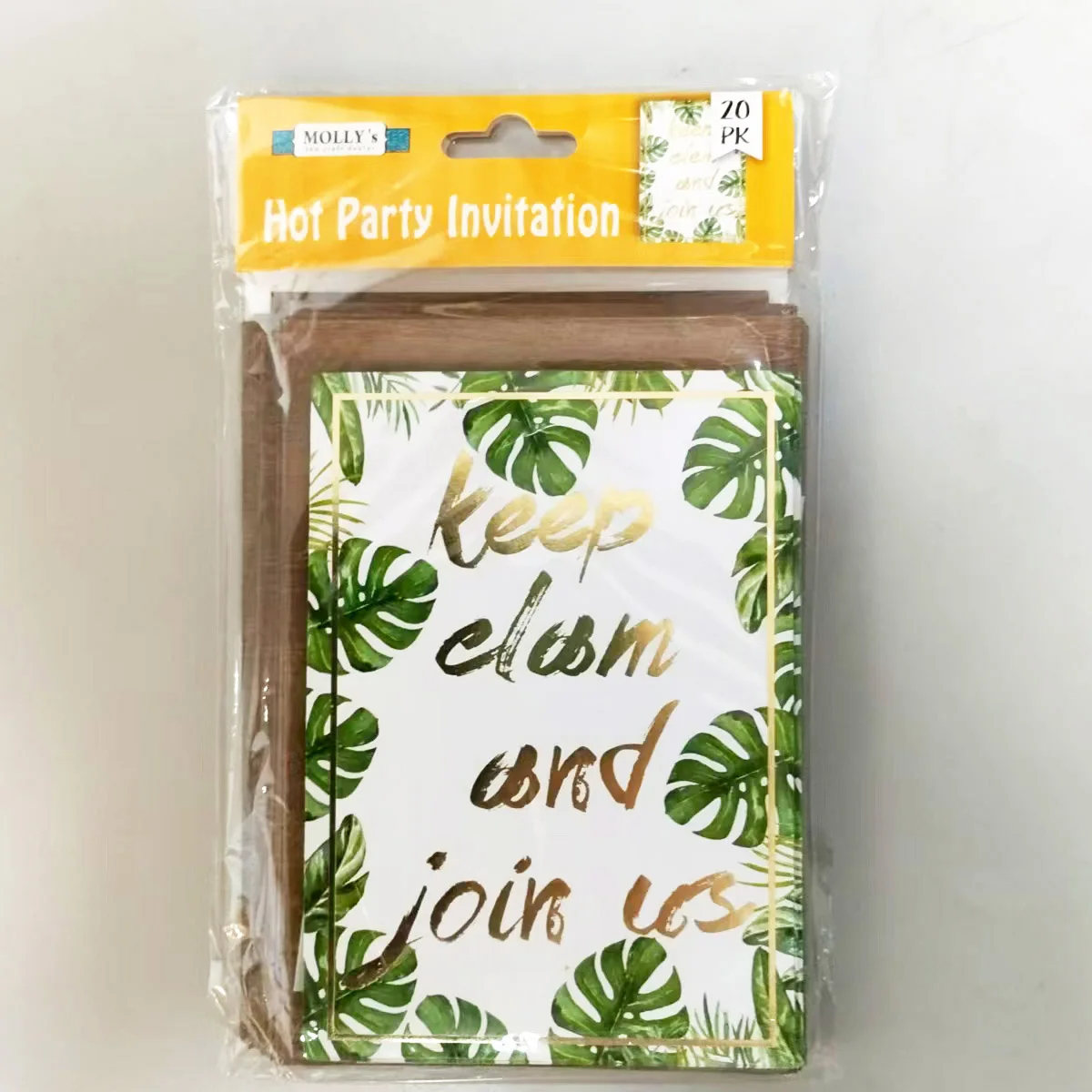 

Monstera Party Invitation Card Kit PK20 For DIY Crafts, Card Making