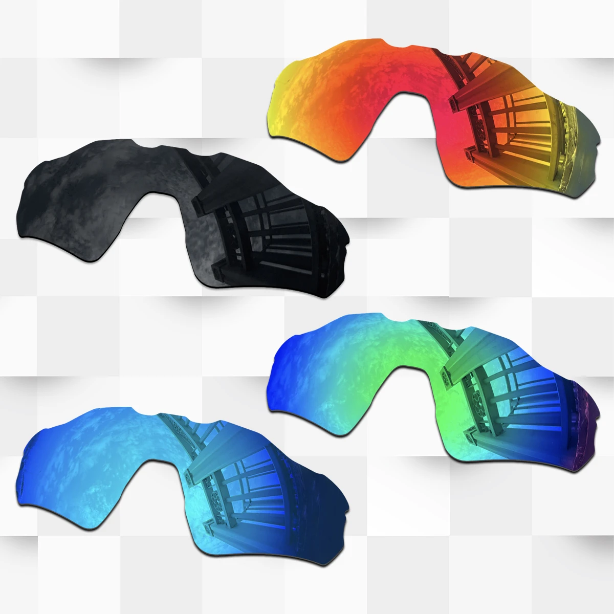 

Polarized & Tinted Replacement Lenses for Oakley Radar Pace OO9333 Sunglasses Frame– Multiple Color Options