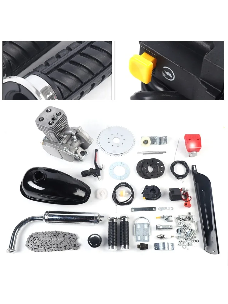 AliExpress NONE 2-Stroke 100CC Bike Engine Kit Motorized Bicycle Conversion Kit 44Teeth DIY Motor Kit with Fuel Tank for 26" 28" Bike