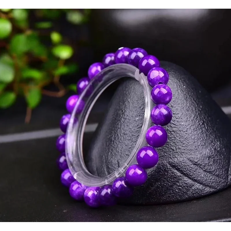 

New Jewelry Bracelet 8mm Natural Purple Sugilite South Africa Gems Round Beads Bracelet AAA
