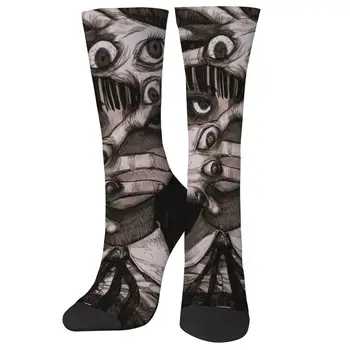 男女通用暗黑超現實多眼襪子,手形元素詭異藝術女孩船襪,哥德式怪誕恐怖街頭風襪 6 最佳銷售 歌德式襪子 - №2