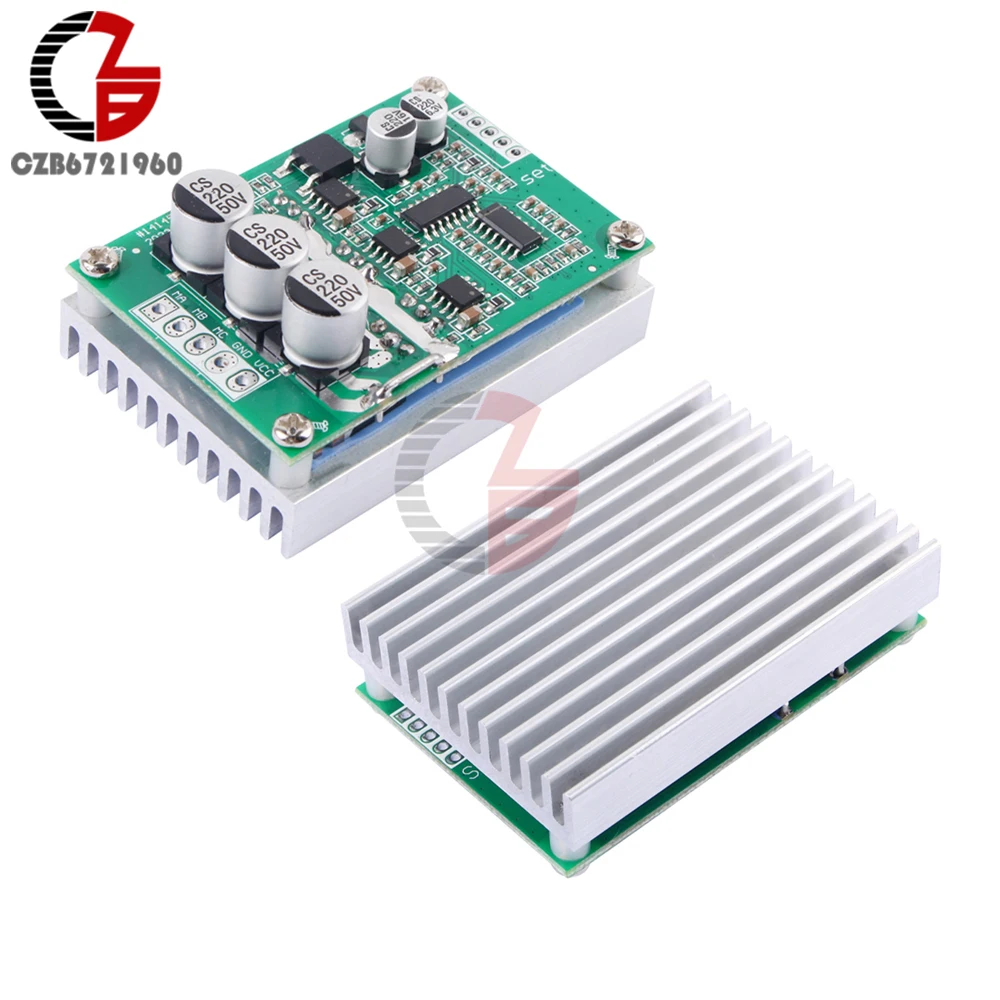 DC 12-36V 500W Brushless Motor Speed Controller Hall Free Motor Driver Board High Power Foward Reverse Speed Regulator Module