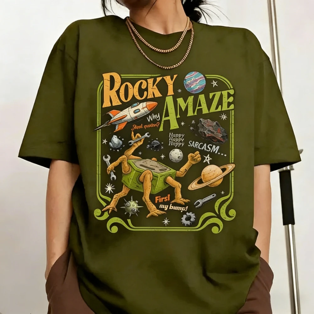 Rocky Amaze Project Hail Mary Shirt Sci-Fi Space Novel Fan Tee Funny Book Lover Graphic T-Shirt Fashion Men Women Cotton Tops