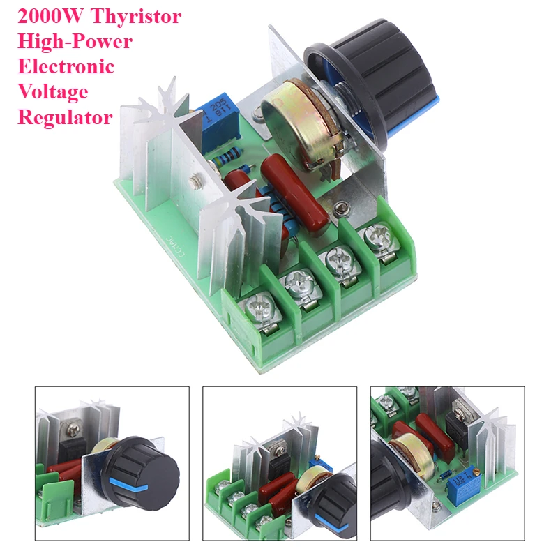 

1PCS 2000W Adjustable Motor Speed Controller Voltage Regulator AC Motor Speed Controller 50-220V 25A Motor