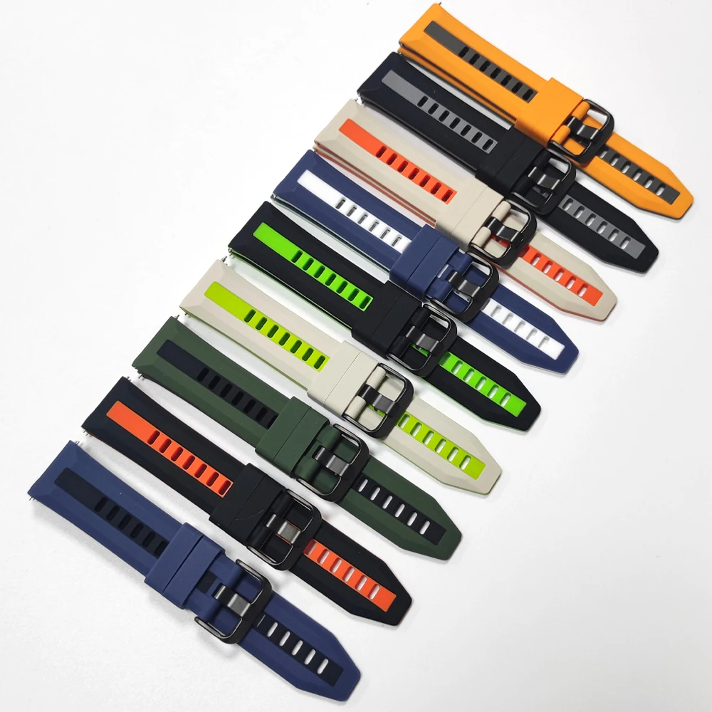 22mm band For Huami Amazfit bip 6 5 Unity/GTR 4/3/Pro/47mm/GTR2/2e/stratos 2S/3 Silicone Bracelet Amazfit BALANCE 2 Watch strap