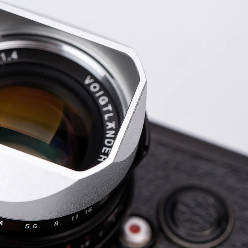 メタルレンズフード レンズシェード フォイアトランダー 35mm F1.4 VM 40 1.4 50 1.5 ライカ 35F2aa LH-6用 レンズフードをキャップに交換