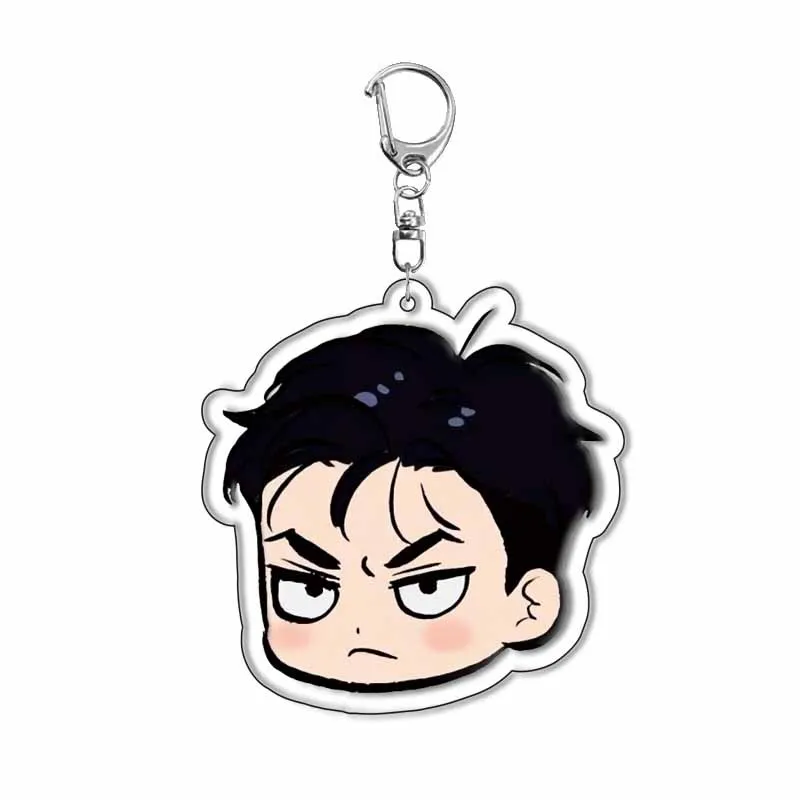 Hot Anime Mo Zhou Acrylic Keychain Cartoon Figure Boys Couple Manga Keyring Pendant Fan Collection Cosplay Children Jewelry Gift