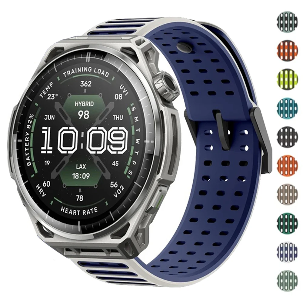 22mm Silicone Strap For Amazfit Balance 3 2/Active Max/Bip Max 6 5 Watchband For Amazfit GTR 4 3 Pro 2/T-Rex 3 Pro 48mm Bracelet