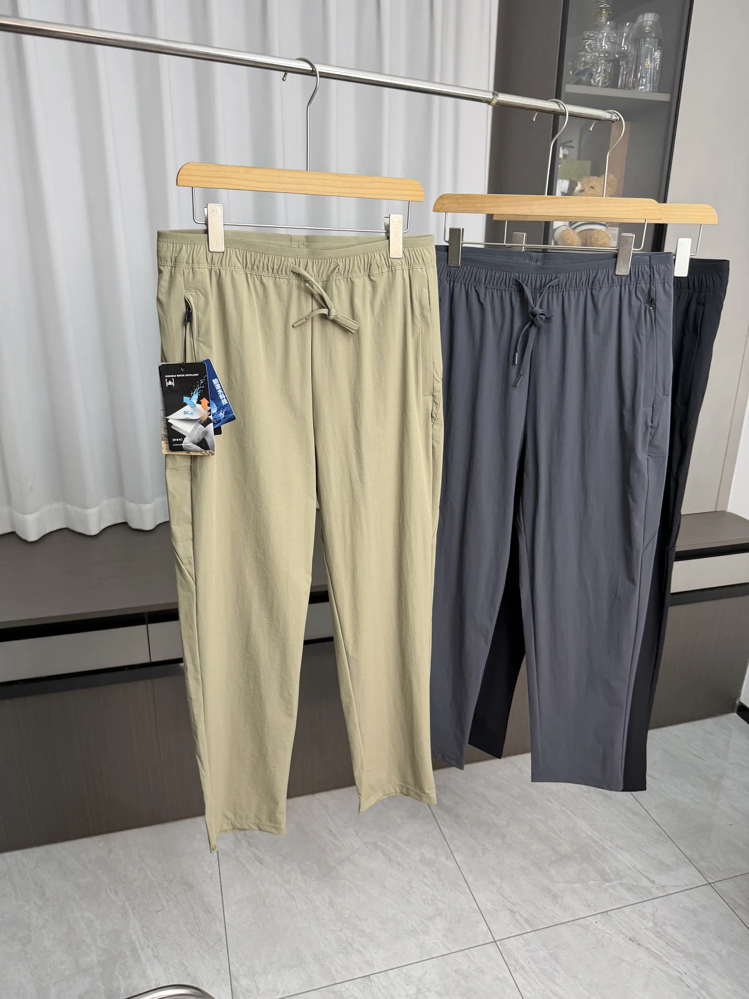 Comfortable Cool Four-Way Stretch Casual Pants Men's Spring Summer Elastic Waist Straight Leg Casual Trousers Trendy