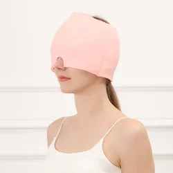 Gorro masajeador de cabeza para hombre y mujer, gorro de Gel para terapia de frío y caliente, gorro para aliviar el dolor de cabeza y la migraña, gorro de masaje para aliviar el dolor y la presión del estrés