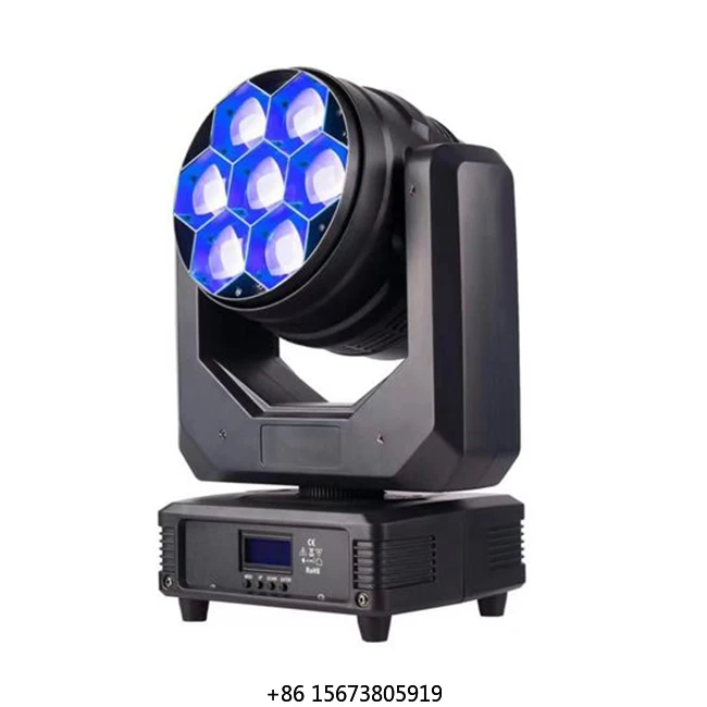 

Цветной светодиодный прожектор 7x40W 4IN1 RGBW Bee Eye Wash Light с подвижной головкой для сцены, дискотек, свадеб и диджеев