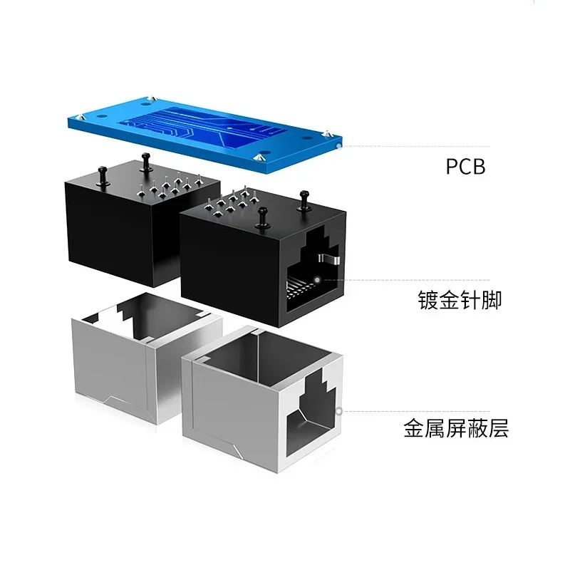 ANPWOO RJ45 femmina a femmina porta rete Ethernet LAN Splitter connettore testa di trasferimento adattatore RJ45 accoppiatore CAT5 CAT6 Sockt
