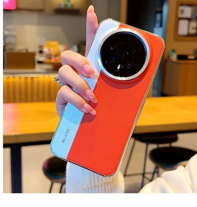 Für Huawei Honor Magic 8 Pro Hülle Luxus PU-Leder Farbblock-Schutzhülle Rückseitenabdeckung für Magic 8 7 6 Pro 8Lite Shell