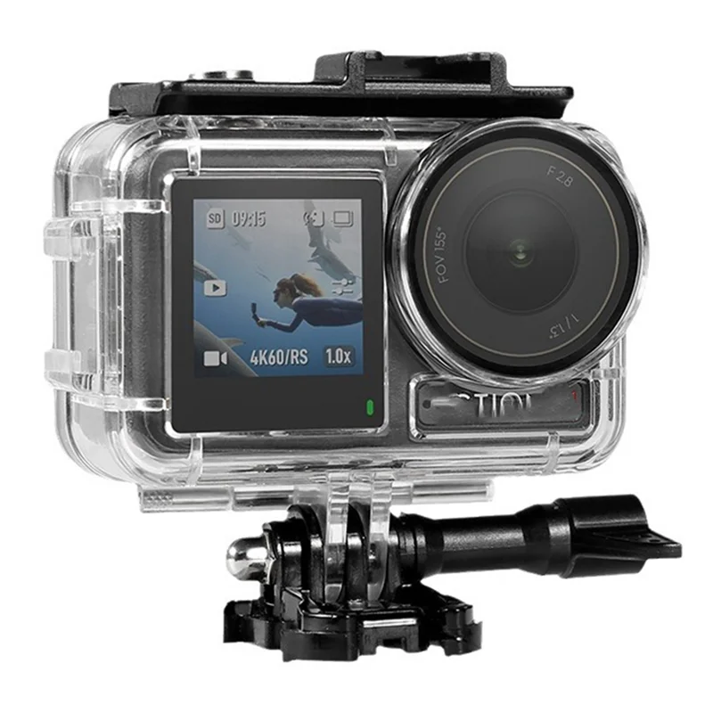ل DJI Osmo Action 5 Pro/4/3 60M/196FT مقاوم للماء تحت الماء الغوص الإسكان مكافحة الضباب واقية قذيفة