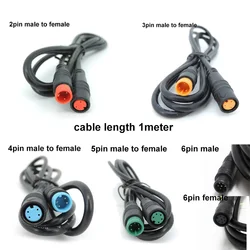 M8 2/3 4 5 6 8 Pin core male to female M/F Extension Butt Joint Plug connector senser Cable Electric Bicycle Waterproof Ebike