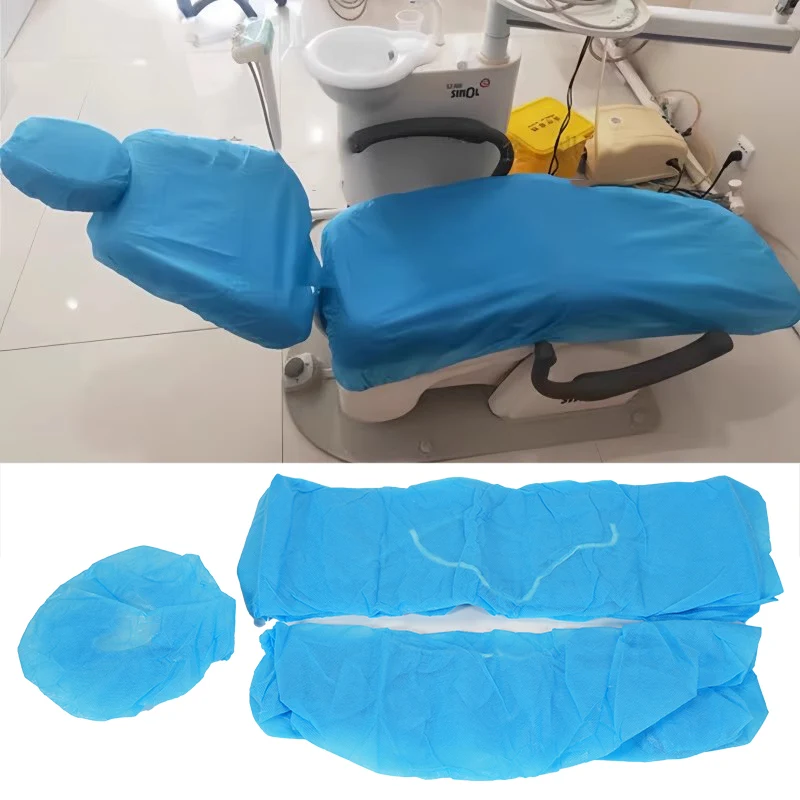 

10 Set Universal Dental Disposable Chair Seat Cover Chair Cover Non-woven Elastic Protective Case Protector Dentist Lab Material