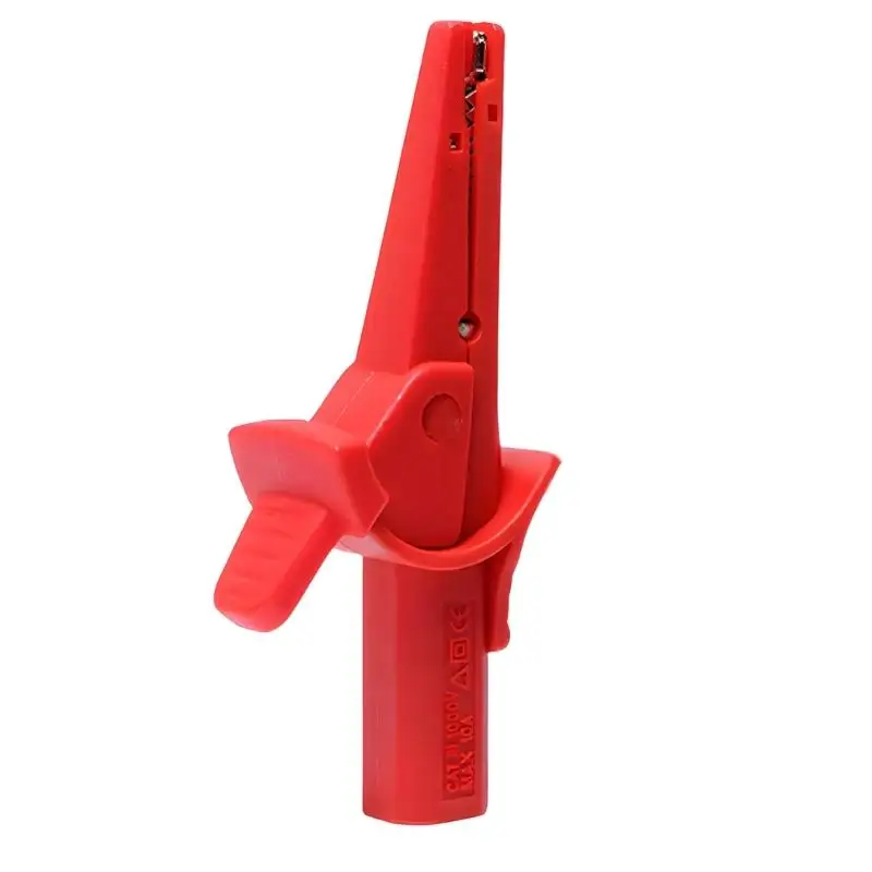 652F Insulated Test Clamp 4mm Banana Probe Clip Large Size Connectors Terminals