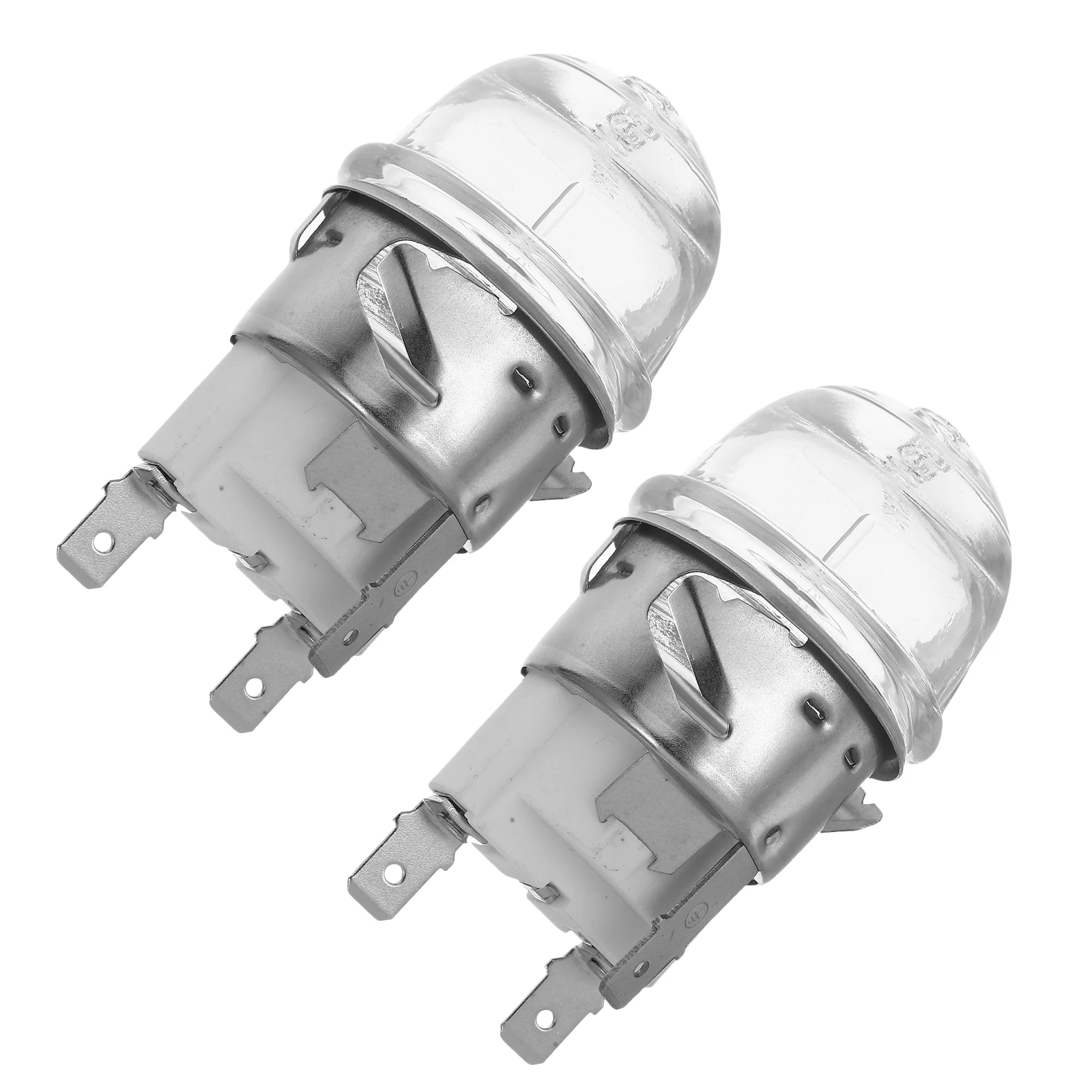 2pcs High Temperature Oven Light Holder Lamp Adapter Bulb Socket Base Silica Glass Halogen Lighting Efficient Installation