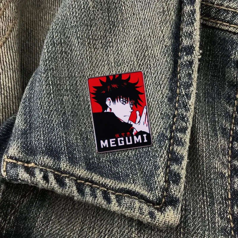 มันตราเข็มกลัดอะนิเมะตัวละคร Fushiguro Megumi Badge